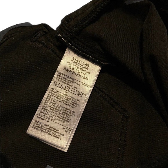 Gap Denim Girl Stretch Jegging SZ 8 Regular Black DistressWash Pull On Easy Off - Picture 8 of 9